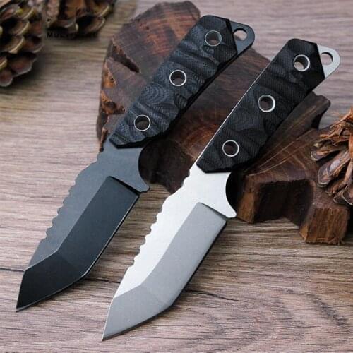 Free shipping Mini Necklace knife field survival saber outdoor tactical straight knife self defense military survival knife