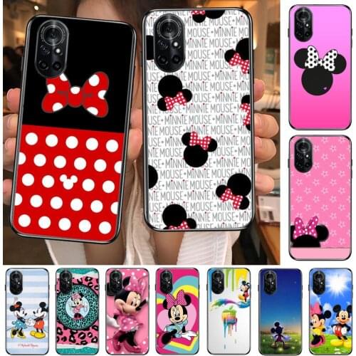 Mickey mouse cartoon i phone case Clear Phone Case For Huawei Honor 20 10 9 8A 7 5T X Pro Lite 5G Black Etui Coque Hoesjes Com