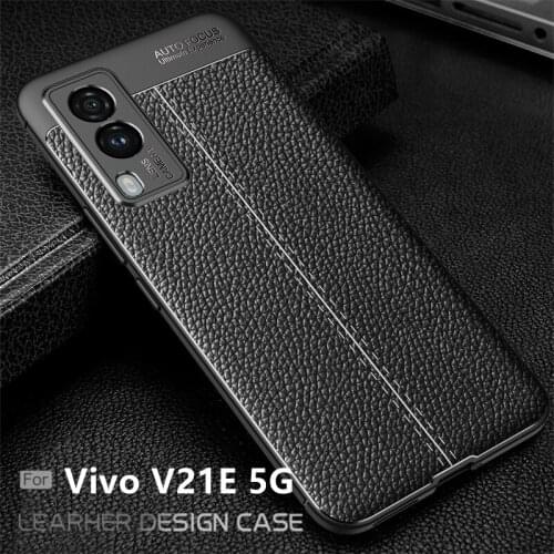 For Cover Vivo V21E 5G Case For Vivo V21E 5G Capas Coque Luxury Shockproof Bumper TPU Leather For Fundas Vivo V 21 V21E 5G Cover
