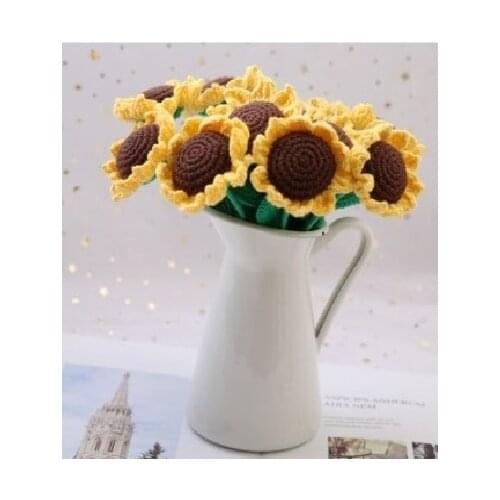 Floral amigurumi crochet kits,Bright Sunflowers DIY artificial flowers, cotton crochets kits,hit and go,floral amigurumi Kits