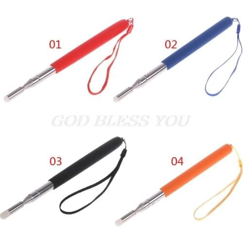 Professional Torch Whiteboard Pen Felt Head Stainless Steel Telescopic Teacher Pointer 1M Drop Shipping