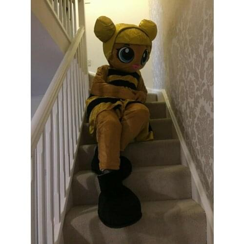 Hot sale Adult Doll Bee Girl mascot costume cartoon custom mascot dress fancy dress costumes party costumes