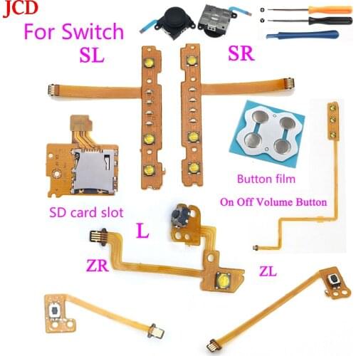 JCD NS Kit De Reparación Para Interruptor Nintendo Con Controlador SL/SR ZR/ZL/Botón L Cinta Flex Cable & Rocker Cap 1Set