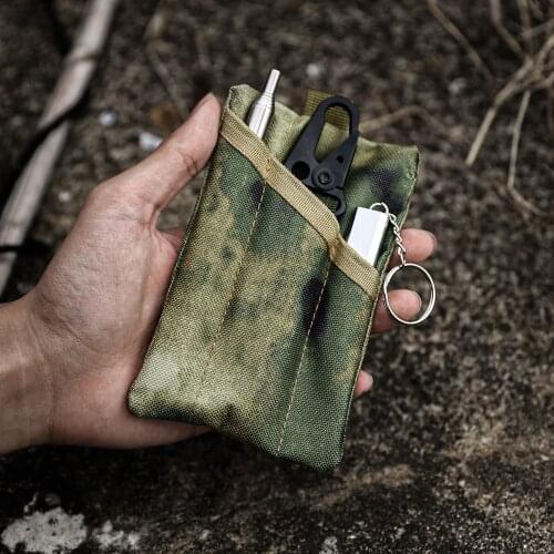 Camouflage EDC Sundries Bag Multifunctional Waterproof Coin Purse Tactical Running Storage Bag Handbag Outdoor Tool Bag