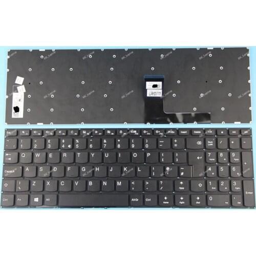 New Original UK English QWERTY Keyboard For Lenovo V310-15IKB V310-15ISK V510-15IKB Laptop, Black without Frame