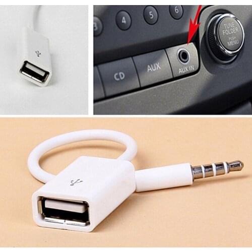 Jack 3.5 AUX Audio Plug To USB Converter USB Cable Cord For Car MP3 Speaker U Disk USB Flash Drive Accessories Phone Adapter