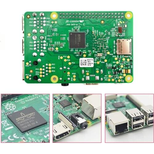 Raspberry Pi 3 Model B Built-in Broadcom 1.2GHz Quad-Core 64 Bit Processor with WiFi Bluetooth and USB Port Raspberry Pi 3B