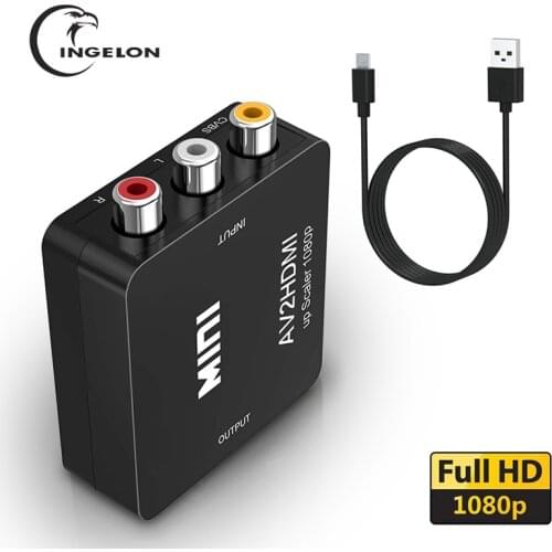 RCA To HDMI-compatible AV To GANA 1080P Mini RCA Composite CVBS AV To Video Audio Converter Adapter Compatible PAL NTSC SECAM M