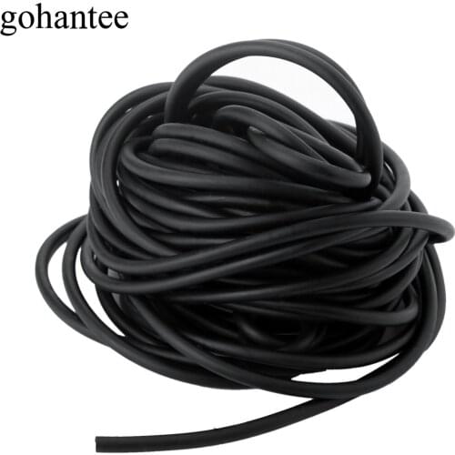 Gohantee Black 10M Natural Latex Rubber Tube Elastica Bungee for Hunting Slingshot Catapult 2mmX4mm 2040 Sling Rubber Band Tubes