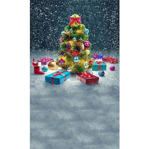 Christmas Photography White Snow Flowers Baby Xmas Tree Festival Background Wood Floor For Photo Studio