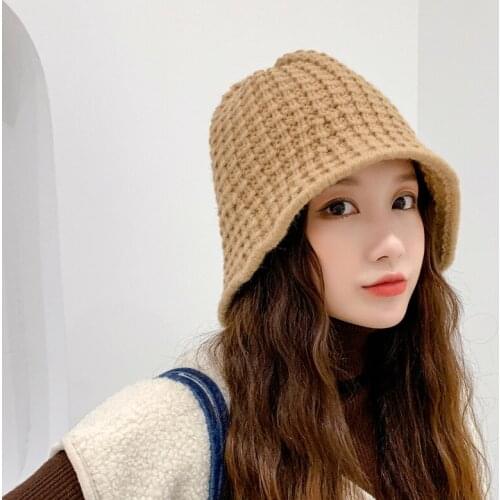 Fisherman Hat Autumn Exquisitely Knitted Solid Color Keeps Warm Bob Panama Caps Hunting Cap Bucket Hats Outdoor Basin Cap