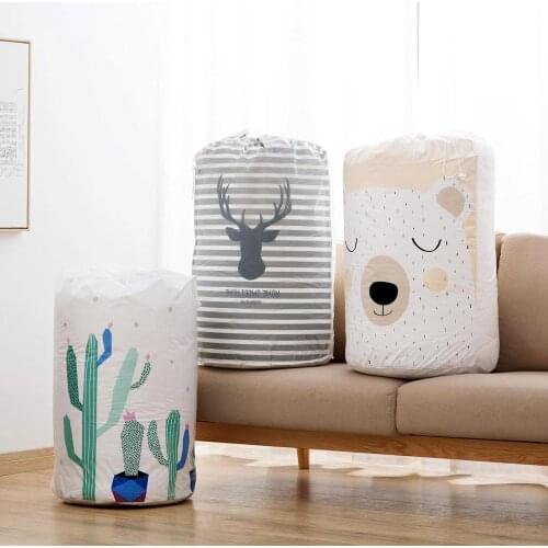 OTHERHOUSE Folding Quilt Blanket Storage Bag Toy Pillow Clothing Storage Bags Travel Clothes Organizer Bag Wardrobe Organizer