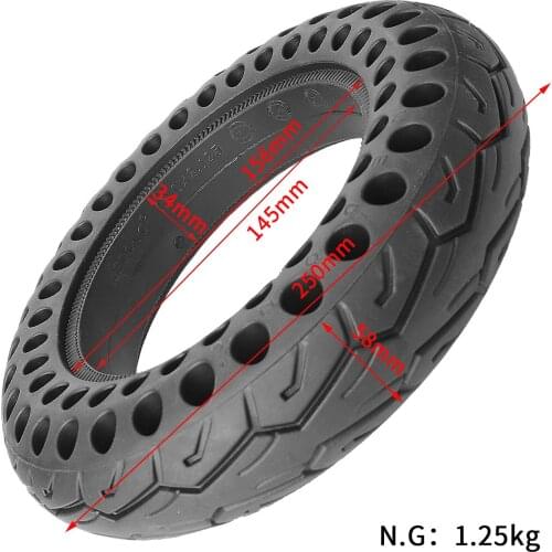 10x2.125 Solid Tire for Electric Scooter 10 Inch10*2.125 Double-Row Honeycomb Explosion Proof Tire Skateboard Shock Wheel