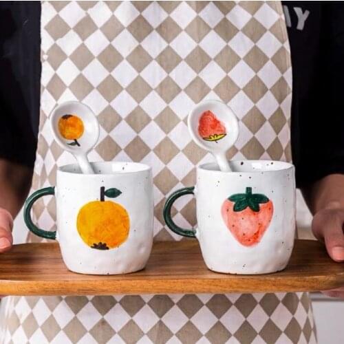 Складной стакан Ceramic Household Drinking Water Cup Mug Cute Simple Coffee With Handle Hand-Made Hand-Painted Pattern kubek