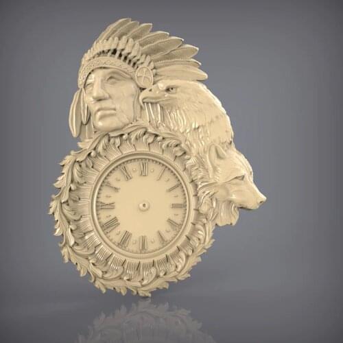 STL Model Relief for CNC Router 3D Printer Artcam Aspire Clock _66