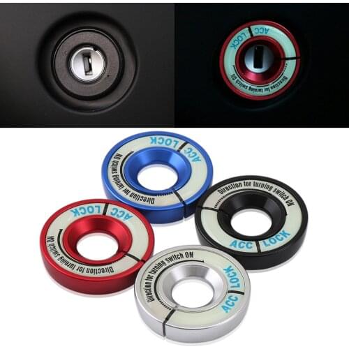 Luminous Aluminum Alloy Ignition Key Ring Switch Cover Interior Accessories For AUDI A1 A3 A4 b5 b6 b7 b8 A5 A6 c5 c6 A7 A8L Q3