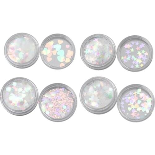 Heart Star Shape Laser Bright Flake Sequins DIY Resin Fillings Jewelry Making