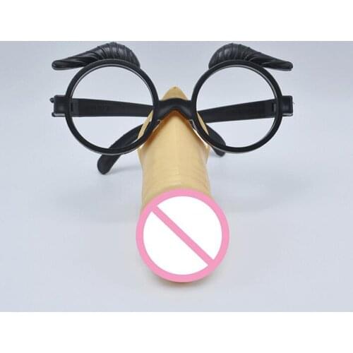Funny Long Nose Bachelor Party Supplies Willy Glasses Mask Bachelorette Party Hen Party Decoration Plastic Penis Glasses Frame