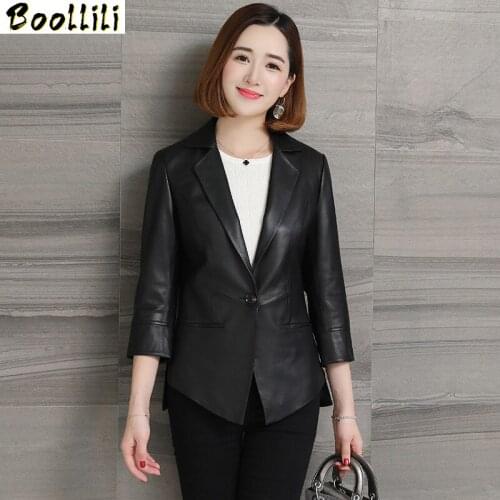 Boollili Spring Genuine Leather Jacket Women Real Sheepskin Coat Korean Blazer Leather Jackets Ladies 2020 Campera Mujer