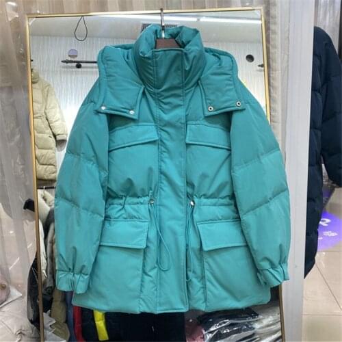 2021 Winter Jacket Women Korean Casual Fashion Hooded Down Jackets Female Loose High Quality Parkas Thick Warm Cotton Coat