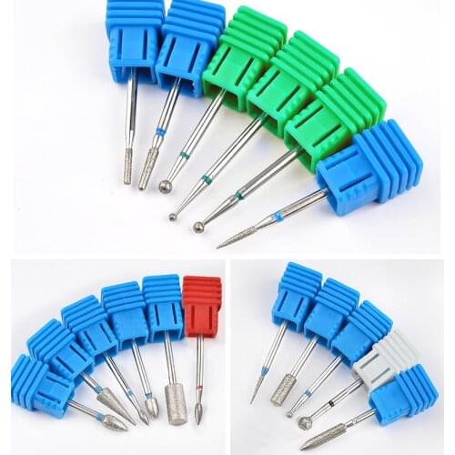 1 Pcs Grinding Bits Accesories Gel Nail Polish Manicure Grinding Head Diamond Burr UV Nails Art Tool Shank Carving Polishing Hot