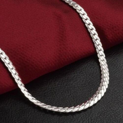 European and American popular jewelry 5mm hip hop Necklace mens thick Necklace 20 inch horsewhip chain mens jewelry