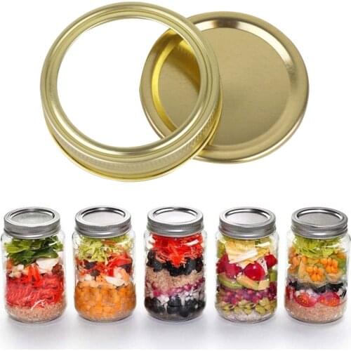 24Pcs 86mm Regular Mouth Mason Jar Lids Split Whorl Leak Proof Mason Canning Jar Caps With Wide Mouth Canning Cover Sealing Ring