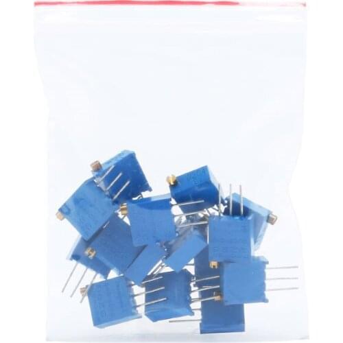 3296 Potentiometers Kit With 15 Values*1pcs 3296W MultiTurn Trimmer Adjustable Precision Potentiometer 3296W Variable Resistors