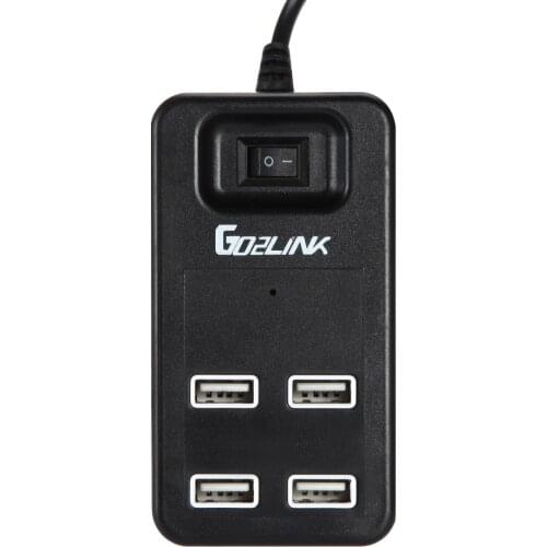 4 Port Micro USB Hub 2.0 USB Splitter High Speed 480Mbps USB 2.0 Hub LED With ON/OFF Switch For Tablet Laptop Computer Notebook