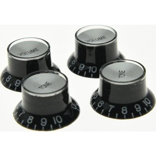KAISH A Set of 4 pcs Guitar Reflector Knobs Top Hat Knobs Fits For Les Paul Epiphone SG