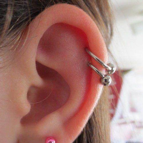 6pcs Small Hoop Earrings Stainless Steel Circle Round Nose Ring Hoop Earrings for Women Men Ear Ring Ear Bone Buckle