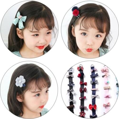 8pcs Childrens tiara hair accessories classic side clip bow all-inclusive hairpin hairpin jewelry set gift girl