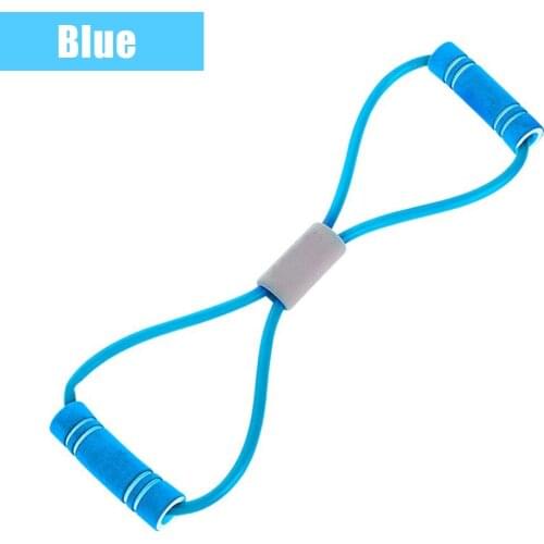 8 Word Tensioner Back Stretch Belt Gum Exercise Gym Home Training Pilates Sport Device Elastic Rope Fitness Workout Equipment