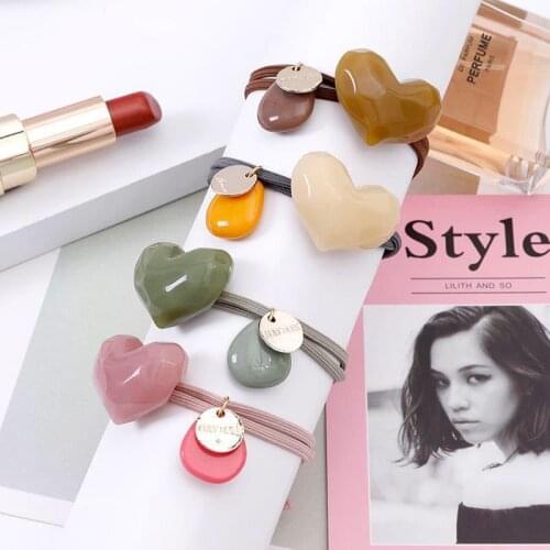 New Girls Peach Heart Hair Accessories Simple Cute Sweet Hair Accessories for Women Does Not Hurt the Hair Band
