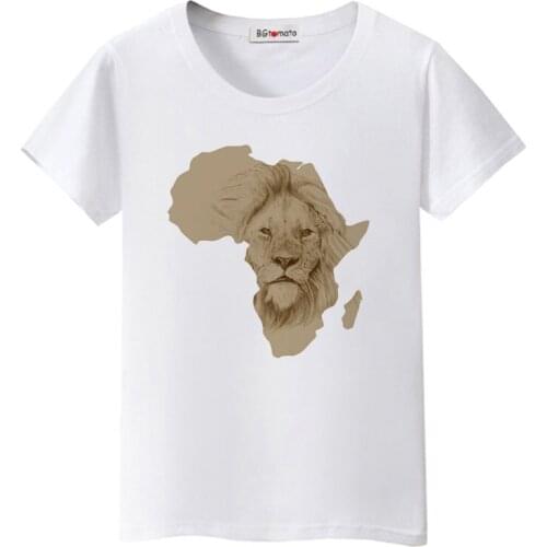 BGtomato South Africa map cool tshirt creative design African lion fashion t-shirt women good quality comfortable tops tees