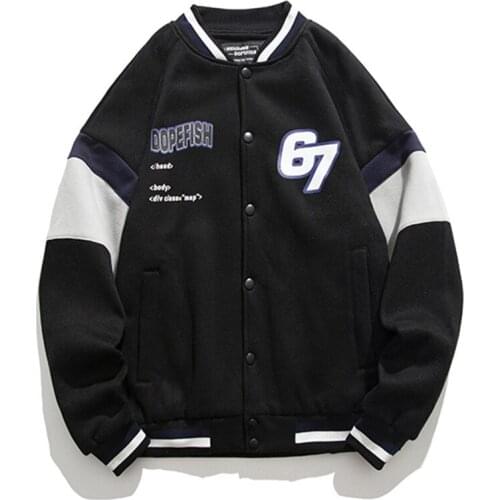 Brand Winter Thick Street Retro Patchwork Cotton Baseball Uniform Bomber Jackets Men Women Trendy Hip-Hop Unisex Jacket Male