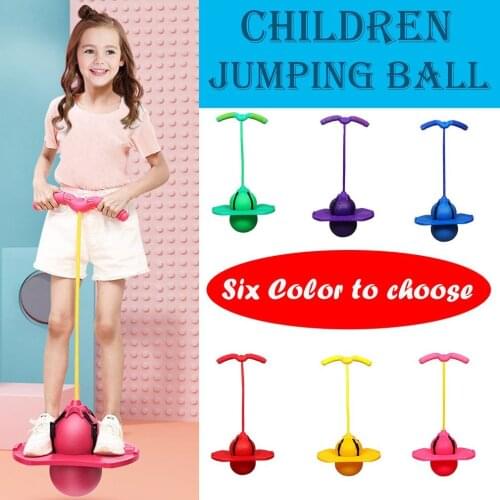 Jumping Hopper Ball With Handle Kids Bouncy Jumping Ball Outdoor Sports Toy Fitness Pump Bouncy Jumping Ball Toys For Children