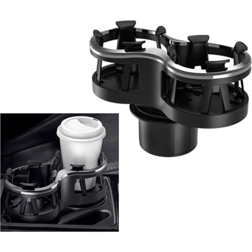 Dual Hole Water Cup Holder for Most Car Ashtray and Bottles Durable Car Cup Holder with Adjustable Base 2 in 1 Design