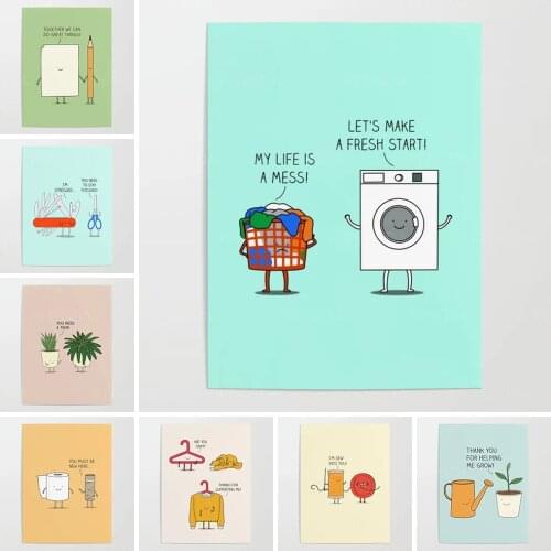 Canvas Pictures Plant Home Decoration Paintings Wall Art Prints Im Sew into You Poster Anime Modular Bedside Background Frame