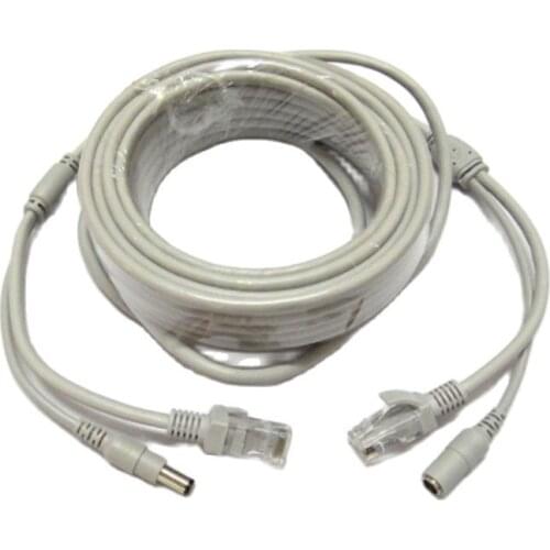 10M RJ45 transmission Cable+DC 12V Power CAT5/CAT-5e CCTV Extension CCTV network Ethernet Cable For IP Camera NVR System