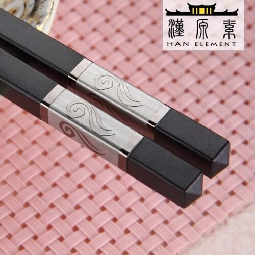 Chinese Non-Slip Durable Chopsticks Noodles Long Alloy Chopsticks