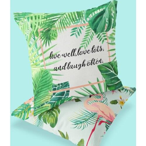 Mattys The original Nordic tropical comfort cushion cotton leaves Flamingo creative gift pillow core
