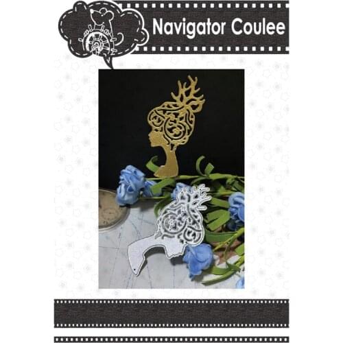 Metal Cutting Die Natural Girl Flower Scrapbook Stamping Clear Stamp Cutting Decoration Creative Embossing DIY Craft New Arrival