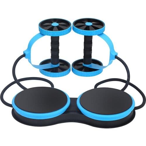 Multifunctional Muscle Exercise Equipment Home Fitness Gym Double Wheel Abdominal Waist Training Ab Roller