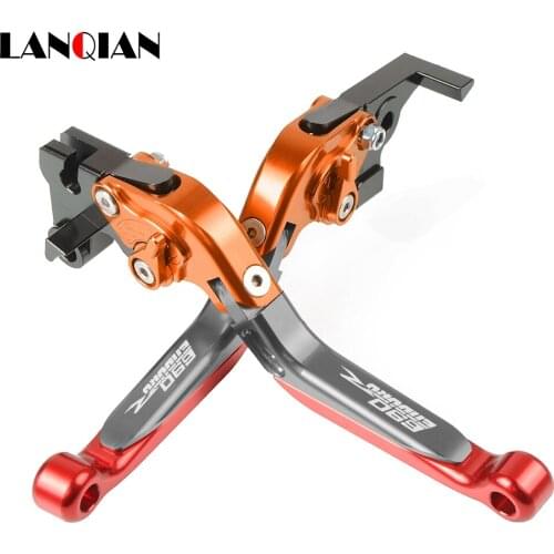 Motorcycle Accessories CNC Adjustable Brake Clutch Levers With LOGO For 690 EnduRo R 690EnduRo R 2014 2015 2016