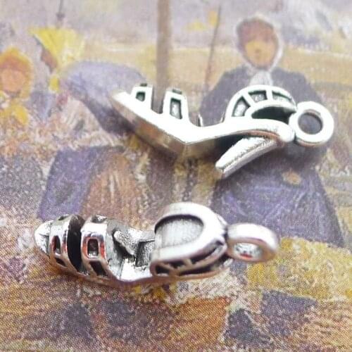 Newest 15Pieces 20*8mm Mixed Alloy Antique Silver Color Women High-heeled Shoes Charms Pendant Accessory For DIY Jewelry Making