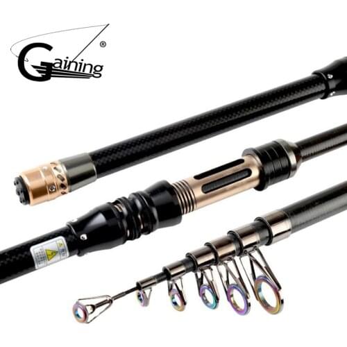 2020 New Carbon Fiber Telescopic Fishing Rod 1.8-3.0m Retractable Travel Spinning Fishing Pole for Carp Fishing