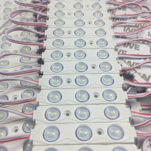 New Ultra brightness 200pcs/lot 2835 3LED injection led module,12V,1.5w,with lens,Waterproof IP65,Aluminum substrate led module