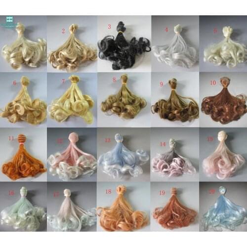 1pcs 15cm&25cm*100CM Doll wigs Accessories Pear flower curls hair for dolls fits 1/3 1/4 1/6 BJD/SD doll