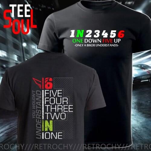 Retrochy Vintage Motorcycle Shift Gear 1N23456 T shirts Cool man Moto Biker You Wouldnt Understand T-shirt Extreme Racing tshirt